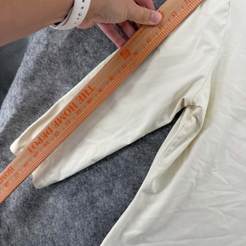 J.McLaughlin Top Women S Cream 3/4 Sleeve Scoop Neck Stretch Minimalist - Picture 11 of 12